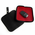 Portable gift flat 2.4G wireless mouse and zipped mouse pad